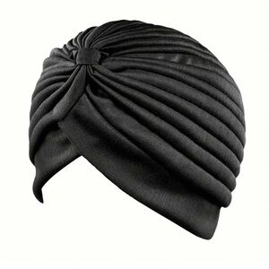 Black Turban Hat for women